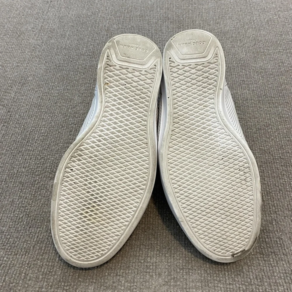 Cole Haan Grand Shoes Mens Size 11 White Leather Casual Comfort Sneakers C33987